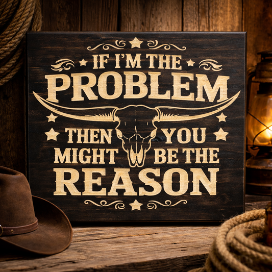 “If I’m the Problem Then You Might Be the Reason" 12x12