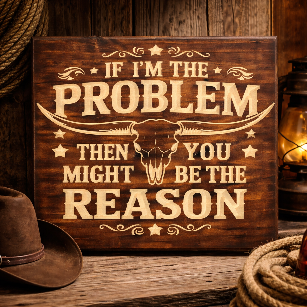 “If I’m the Problem Then You Might Be the Reason" 12x12