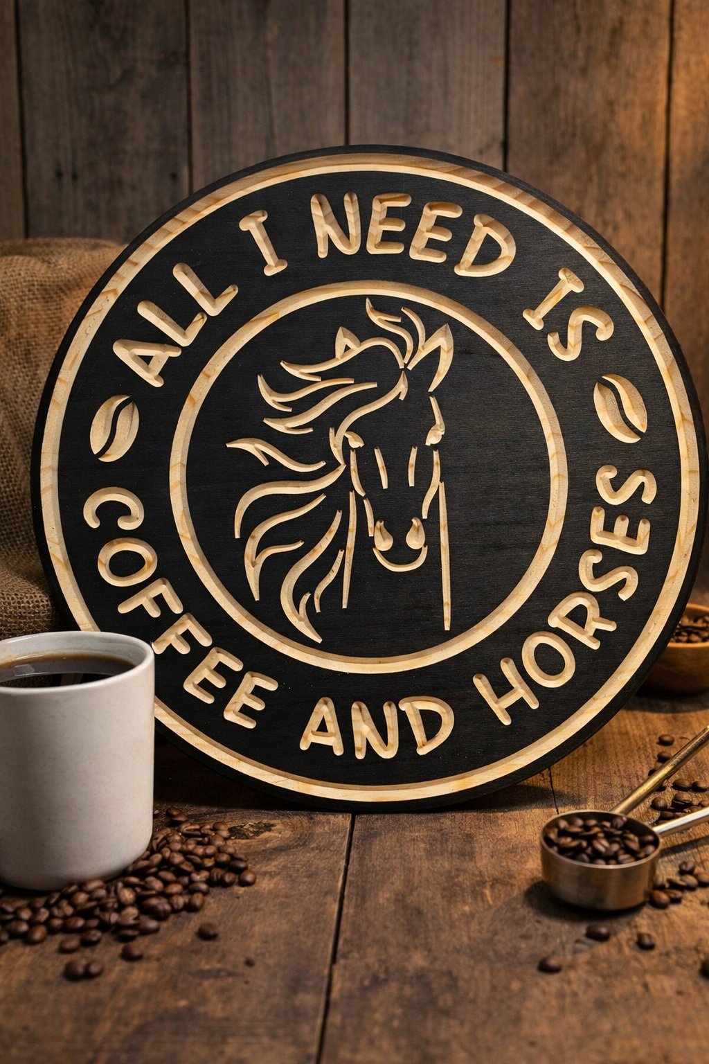Coffee and Horses 18"