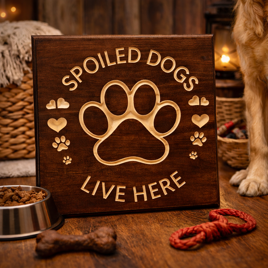 Spoiled Dogs Live Here Sign 12 x 12