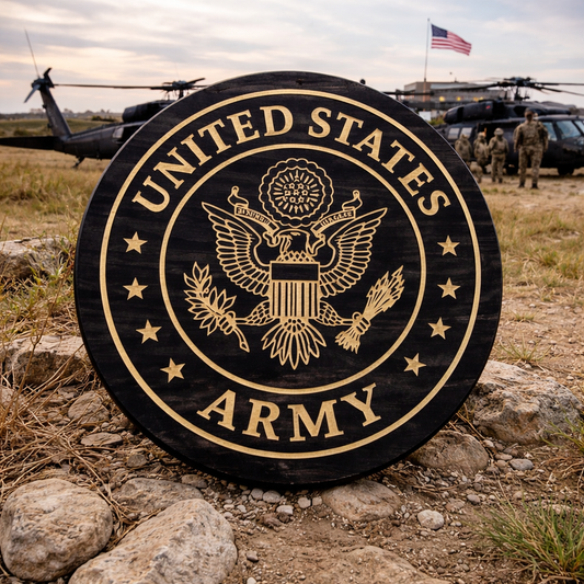 United States Army 18" Wooden Carved Sign