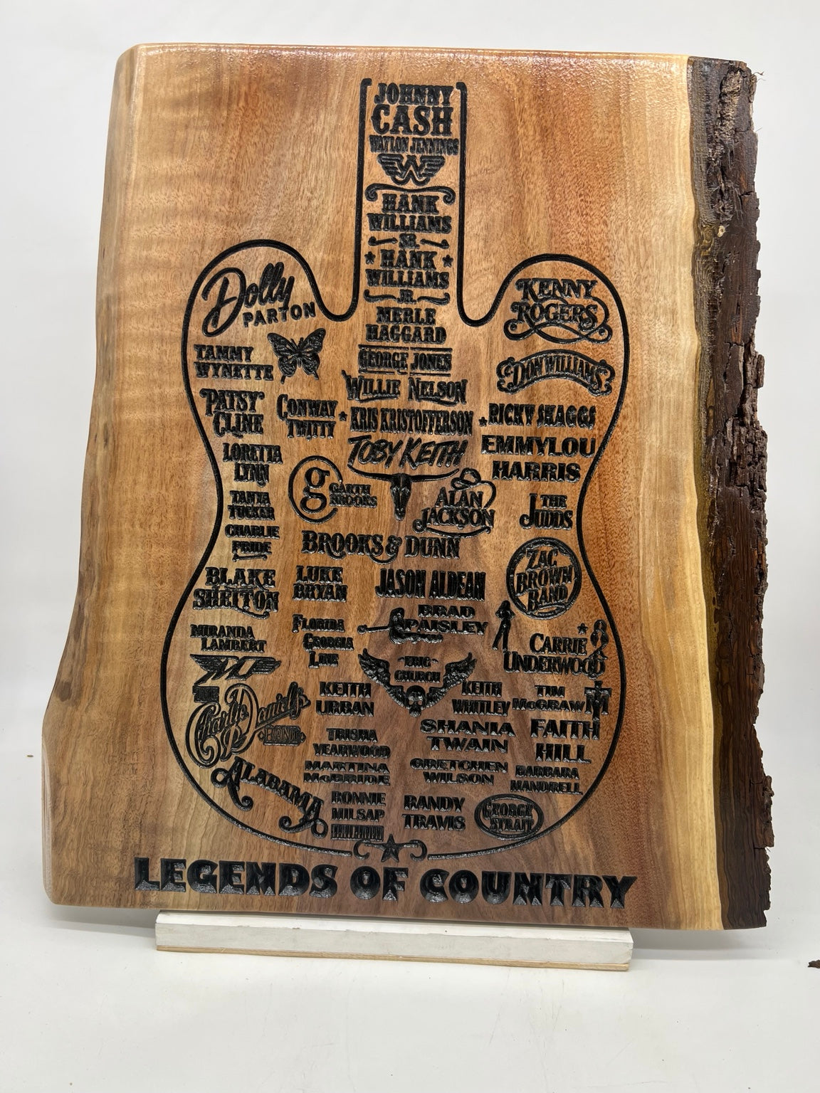 Legends of Country Music Carved Wood Sign – Country Music Wall Art