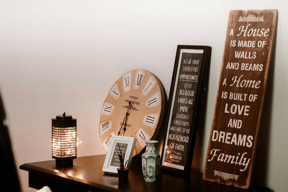 How to Style Small Wood Signs on Shelves, Counters, and Narrow Walls