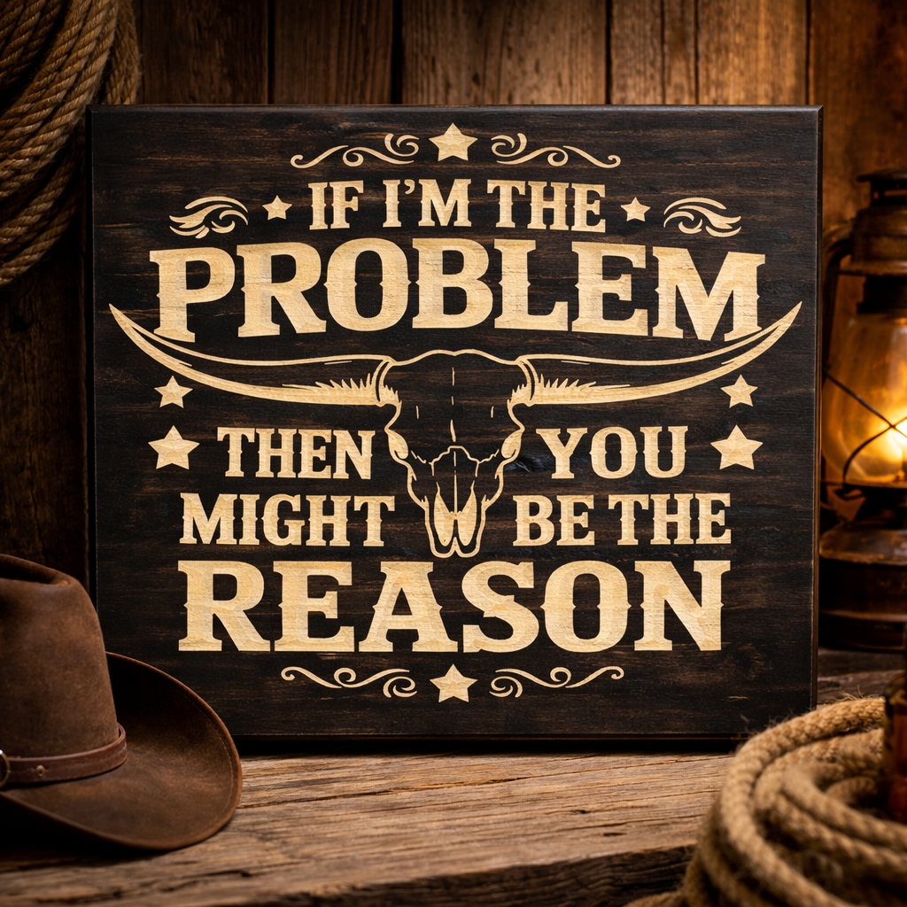 “If I’m the Problem Then You Might Be the Reason" 12x12