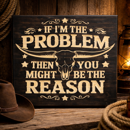 “If I’m the Problem Then You Might Be the Reason" 12x12