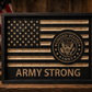 Army Strong Wooden Flag Sign – Handcrafted U.S. Army Wall Art