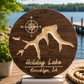 Holiday Lake Iowa Wood Sign | Custom Lake House Wall Decor 24"