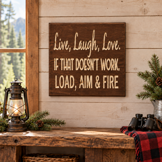 Live Laugh Love – If That Doesn’t Work, Load Aim Fire