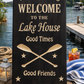 Relax & Unwind – Welcome to the Lake House Wooden Sign 12 x24