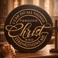 I Can Do All Things Through Christ Wooden Sign 24" | Christian Decor