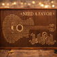 Jelly Roll “Need A Favor” Guitar Lyrics Wooden Sign – 18x24 Rustic Music Wall Art