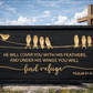 Psalm 91:4 Wooden Wall Sign | Christian Rustic Home Dec