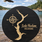Lake Hudson Oklahoma Wooden Wall Sign 18" – Custom Lake Map Decor
