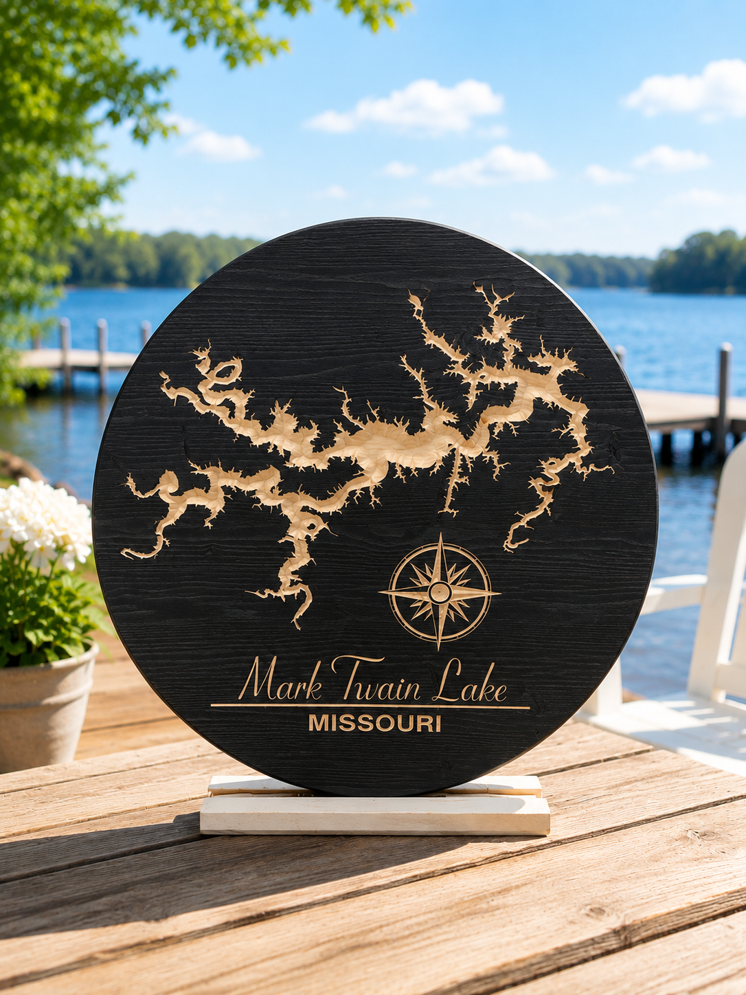 Mark Twain Lake Missouri Wood Sign | Custom Lake House Wall Decor
