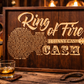 Ring of Fire Wood Sign – Johnny Cash Wall Art – Country Music Decor – Rustic Guitar Lyric Sign – Western Music Wall Decor