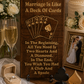 Marriage Is Like a Deck of Cards – Funny Wedding Sign