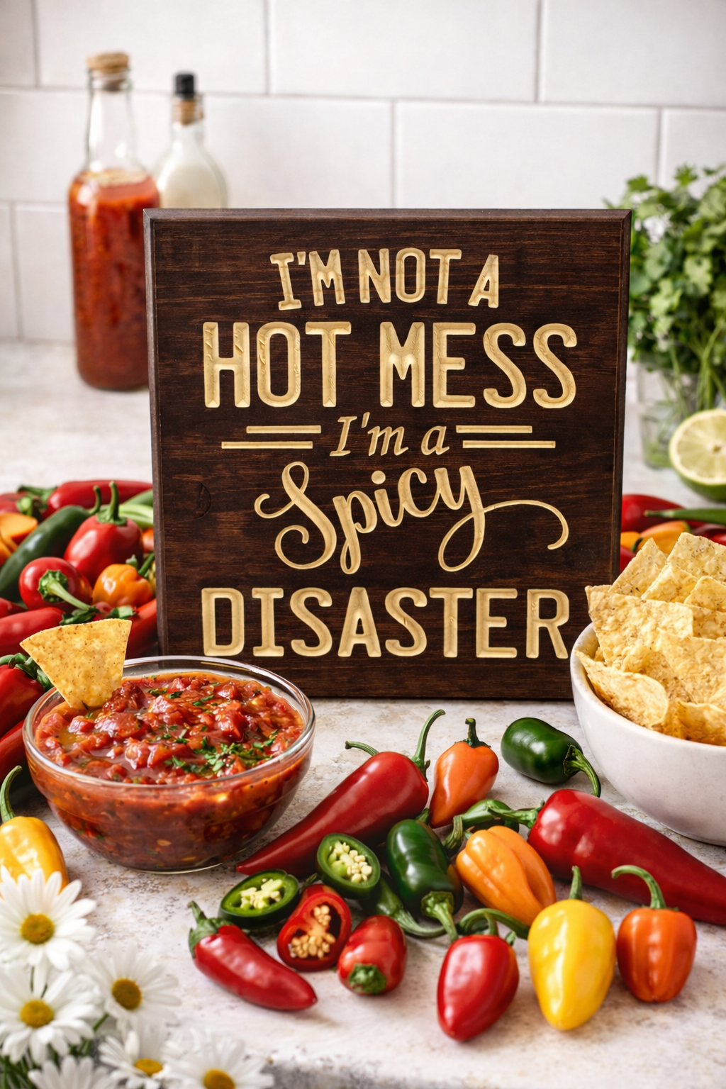 I'm not a Hot mess I'm a Spicy Disaster 12x12