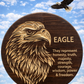 Eagle Courage Wooden Wall Sign 24" – Inspirational Rustic Home Decor