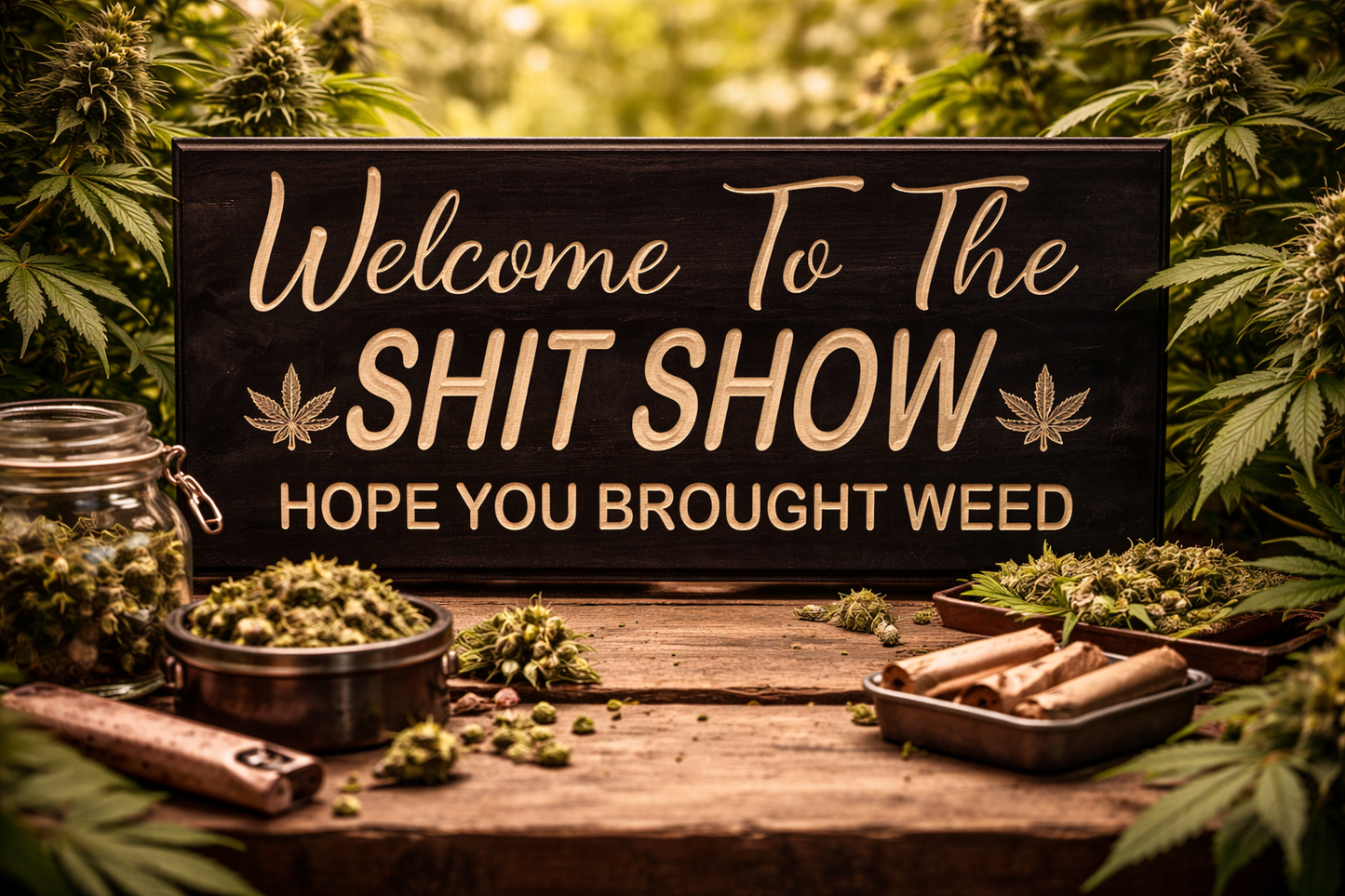 Shit Show Weed 12x24