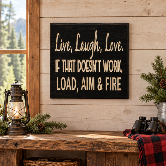 Live Laugh Love – If That Doesn’t Work, Load Aim Fire