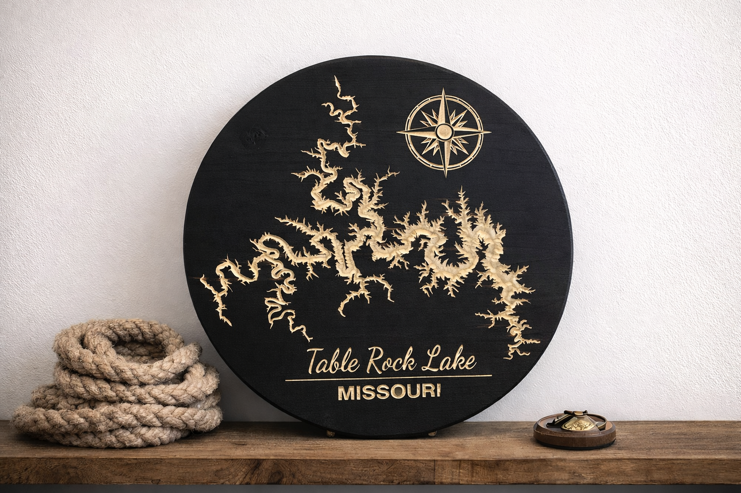 Table Rock Lake Sign | Missouri Lake Map Wood Wall Art