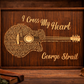 George Strait “I Cross My Heart” Guitar Lyrics Wooden Sign – Rustic Country Wall Art