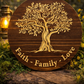 Family Tree – “Faith • Family • Love” Handcrafted Wooden Sign