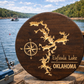 Eufaula Lake Oklahoma Wooden Wall Sign 24" – CNC Carved Lake Map