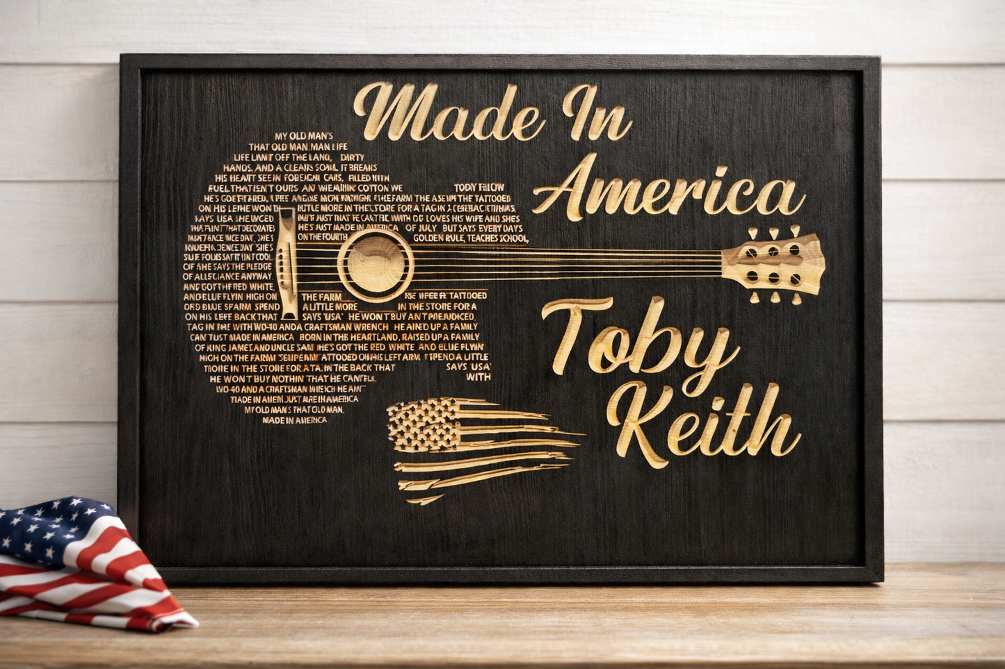 Made In America – Toby Keith Guitar Sign