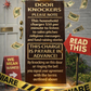 Door Knockers Please Note – Funny Wooden Warning Sign