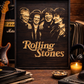Rolling Stones Wooden Wall Art Sign – Handcrafted Rock & Roll Band Tribute