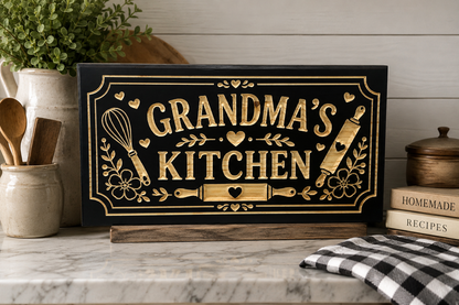 Grandma’s Kitchen Wooden Sign | Farmhouse Kitchen Wall Decor | Gift for Grandma