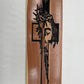 Jesus Face Cross Wood Sign – Cedar Christian Wall Art – Crown of Thorns Cross – Rustic Religious Home Decor – Handmade Wooden Cross