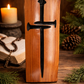 Rustic Cedar Nail Cross Wall Art – Handcrafted Christian Wood Cross – Religious Wall Decor – Faith Gift – Wooden Cross Sign