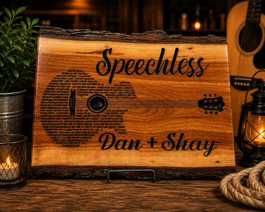 “Speechless” Wooden Guitar Sign
