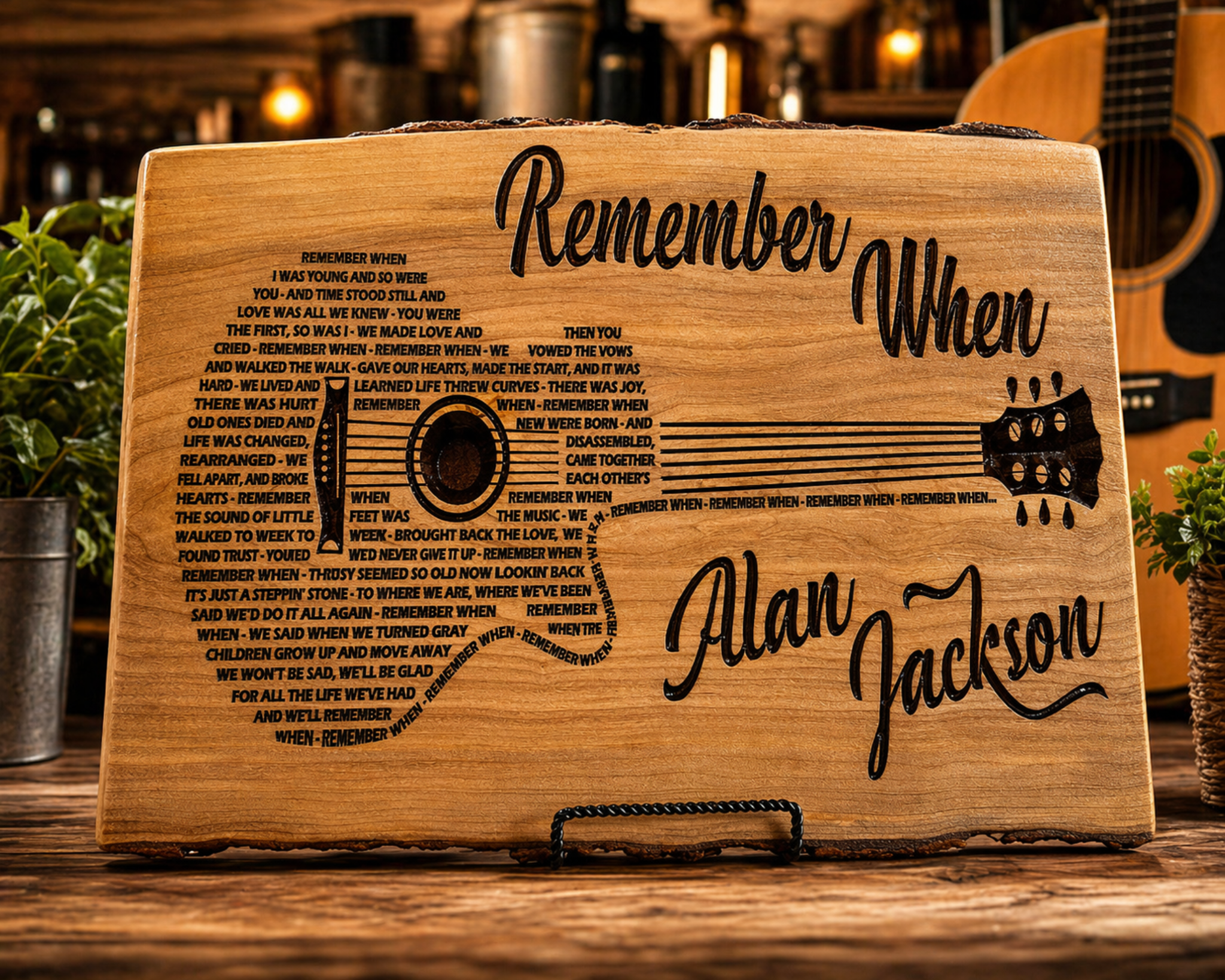 Remember When Guitar Sign in Missouri | Rustic Signs By Design