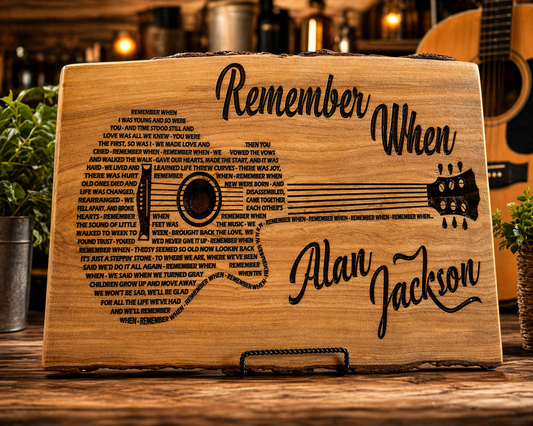 Remember When” Wooden Guitar Sign
