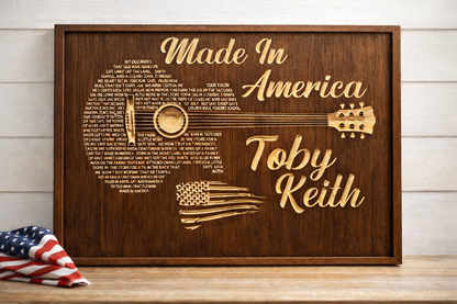 Made In America – Toby Keith Guitar Sign