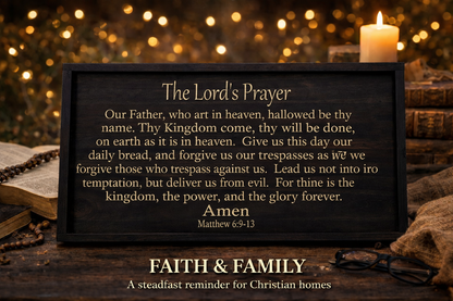 The Lord’s Prayer Wooden Sign – Matthew 6:9-13 12x24