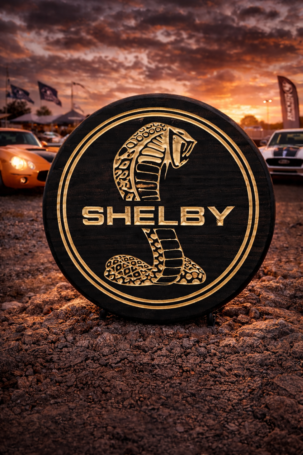 Shelby Cobra Wooden Sign | Classic Muscle Car Wall Décor for Collectors