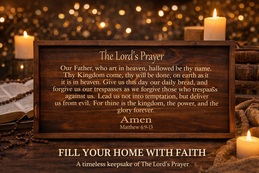 The Lord’s Prayer Wooden Sign – Matthew 6:9-13 12x24