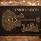 Jelly Roll “Need A Favor” Guitar Lyrics Wooden Sign – 18x24 Rustic Music Wall Art