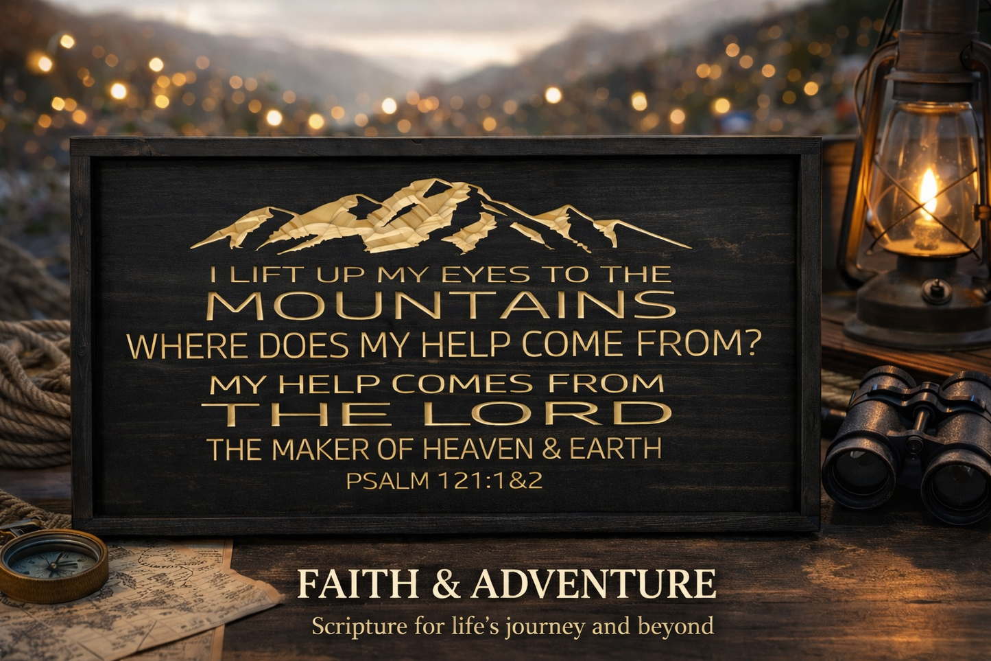 “I Lift Up My Eyes to the Mountains” – Psalm 121:1-2 12x24