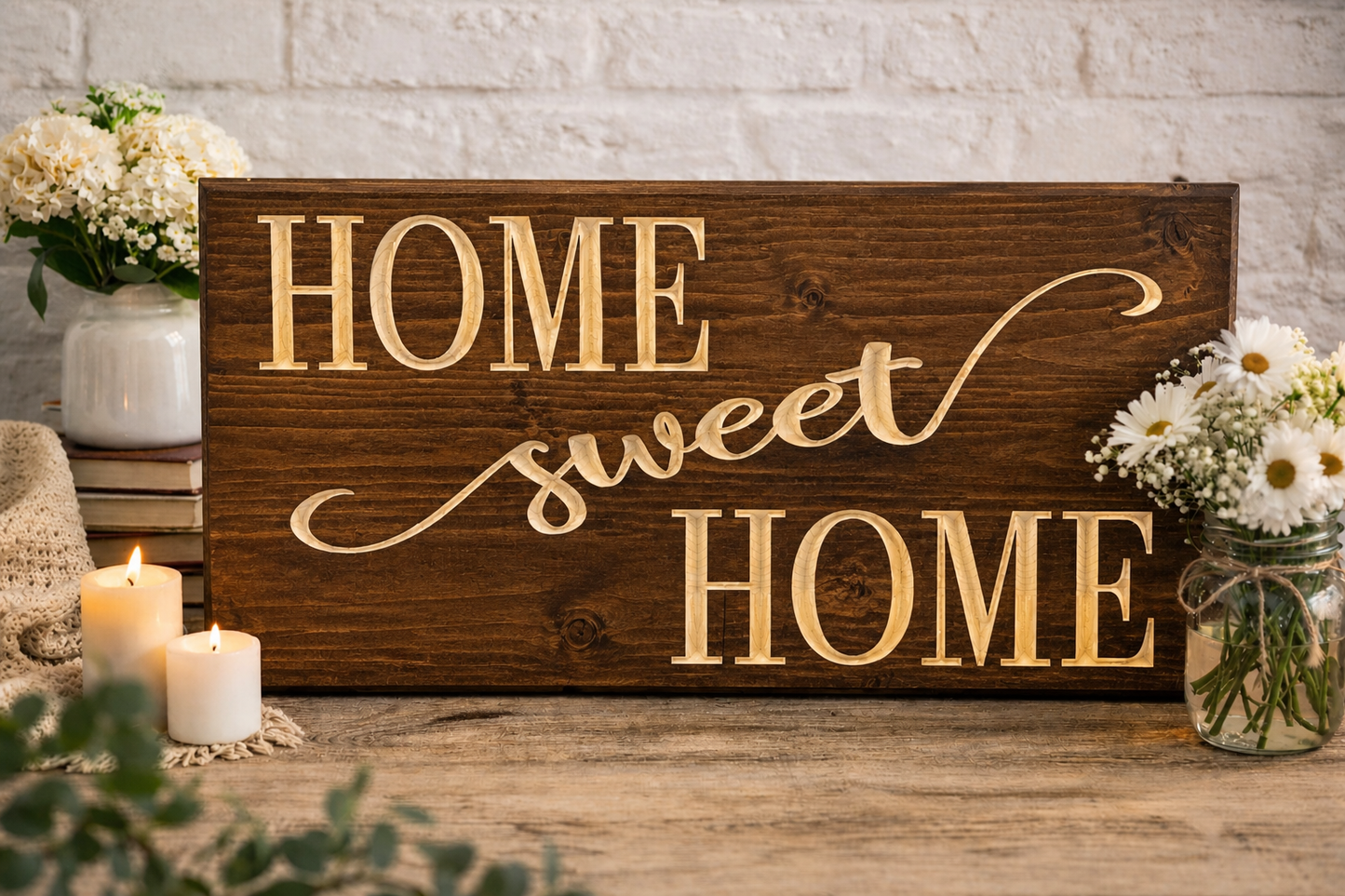 “Home Sweet Home” Handcrafted Wooden Sign