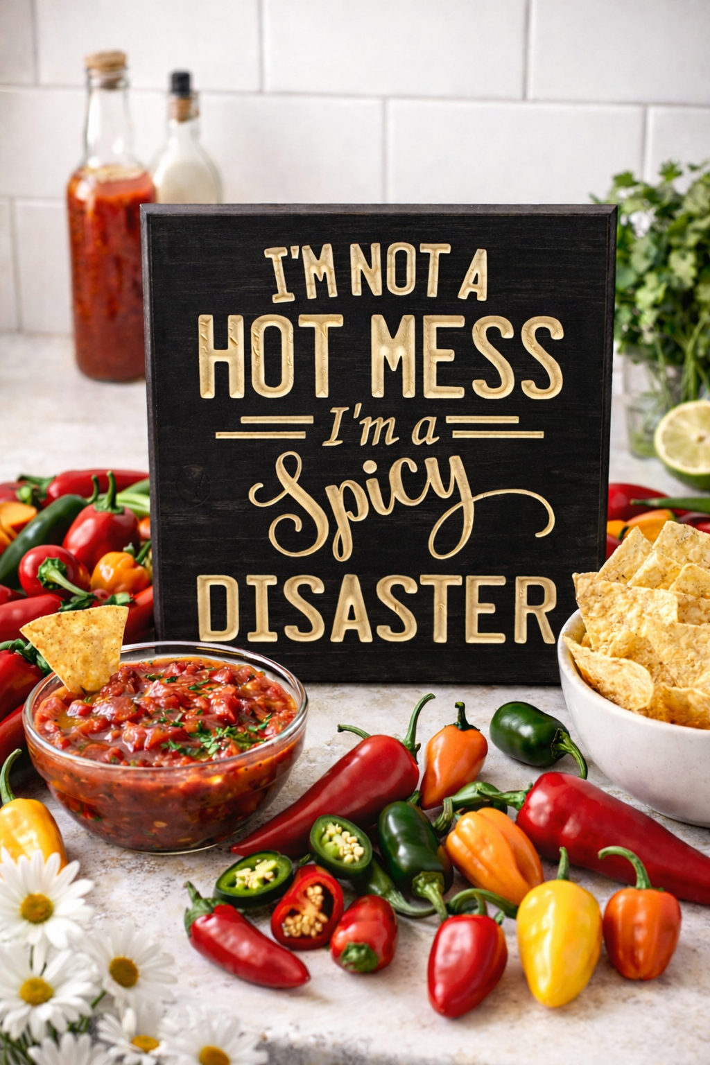 I'm not a Hot mess I'm a Spicy Disaster 12x12