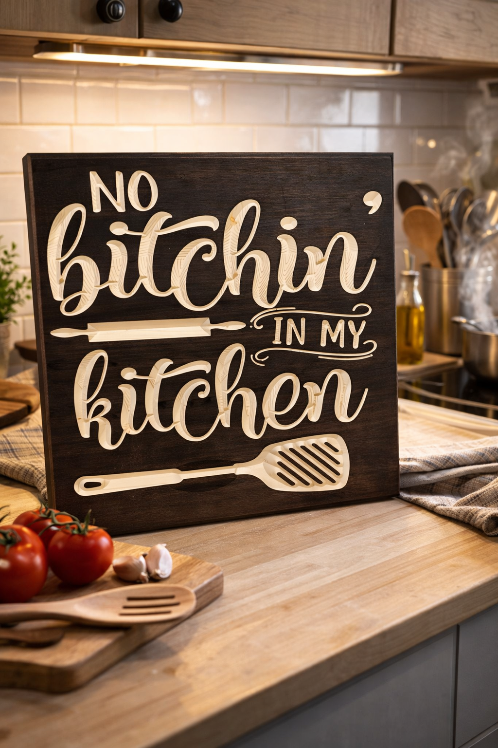No Bitchin In My Kitchen 12x12