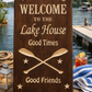 Relax & Unwind – Welcome to the Lake House Wooden Sign 12 x24