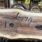 Amazing Grace guitar on live edge Black Walnut